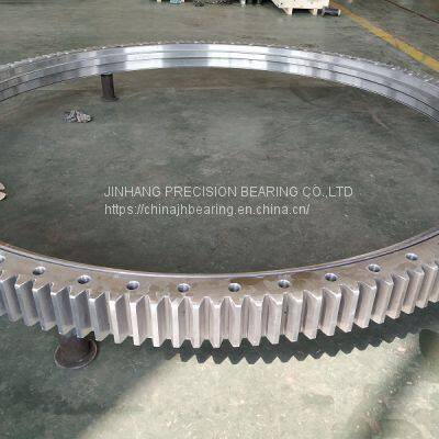 Double row   four point contact ball slewing bearing with teeth 4548.6x3970x187mm for heavy duty industry machine