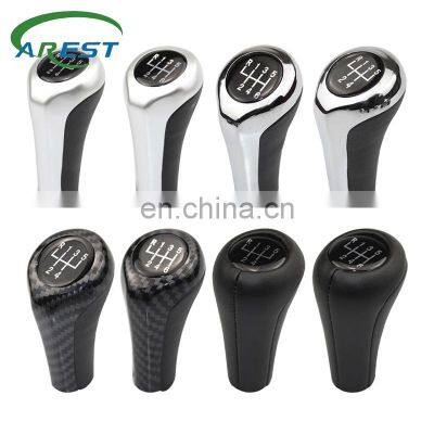 1PCS Gear Shift Knob For BMW 1 3 5 6 Series E46 E53 E60 E61 E63 E65 E81 E82 E83 E87 E90 E91 E92 X1 X3 X5 M Chromed Carbon Fibre