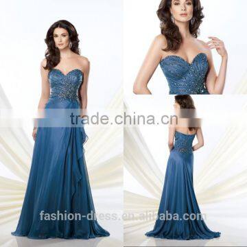 2014 A-line Sweetheart Beaded Bodice Mother Of The Bride Evening Dress