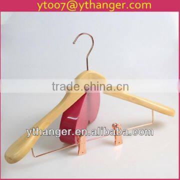 HWL261 natural suits coat hangers wide ends wood hangers