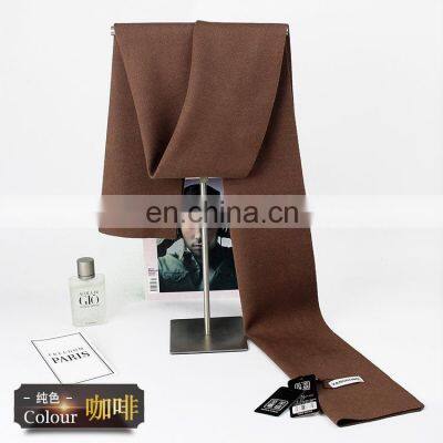 180*30cm Pure Color Wool Men's Scarf Winter Youth Students Business Casual Korean Cashmere High-end Wild Simple Bib photo-5