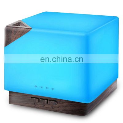 2021 New Trending  700ML Unique Square shape Big volume Essential Oil Diffusers Ultrasonic Humidifier with Remote control