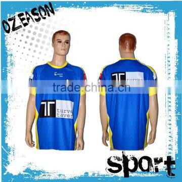 Custom Made Fashion Blue Soccer Jersey Latest Design photo-4