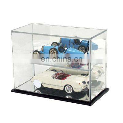 PMMA box with mirror acrylic model car box display case for scale model car