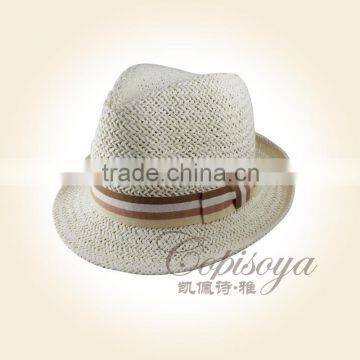 2015 New style white paper string top hat and unisex knitting hat COPISOYA c15109