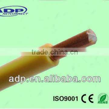 single insulated PVC wire and cables, rigid copper conductor wire with PVC insulation