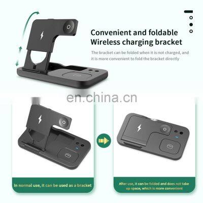 4 in 1 Wireless Charging Station Dock Cargador Inalambrico 4 en 1