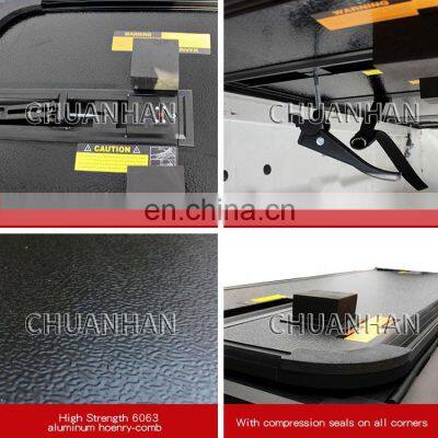 Hot Selling Hard Tri Fold Backflip Aluminum Tonneau Cover for Tacoma Tundra Hilux Dmax Triton