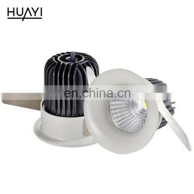 HUAYI Hot Popular Design Simple Modern Style Cob 9w Aluminum Indoor Drawing Room Ceiling Recessed Led Spot Lamp