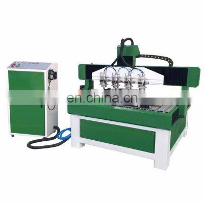 CE ISO STANDARD Remax multi head  1212 3D CNC Router Machine With 4 Rotary For Stainless Steel Plasma Cutter