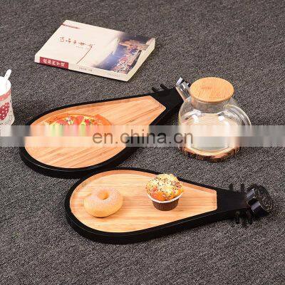 Hotel Characteristic Pipa Shape Home Creative Bamboo Serving Tray photo-4