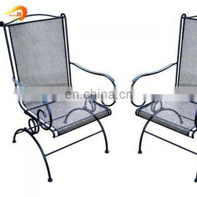 Outdoor Black Expanded Metal Mesh Chair Furniture