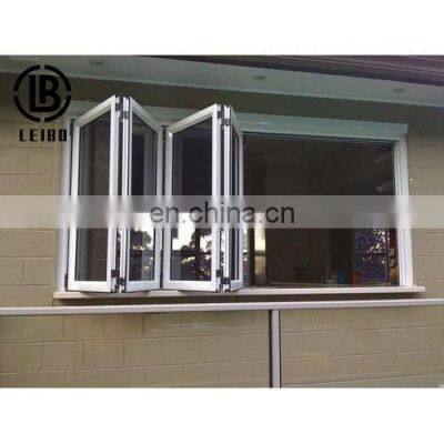 Modern Popular Design Aluminum Folding Exterior Vertical Folding Windows