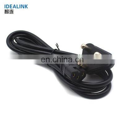 China supplier high quality South Africa 3 Pin power cord with plug 220v computer power cord