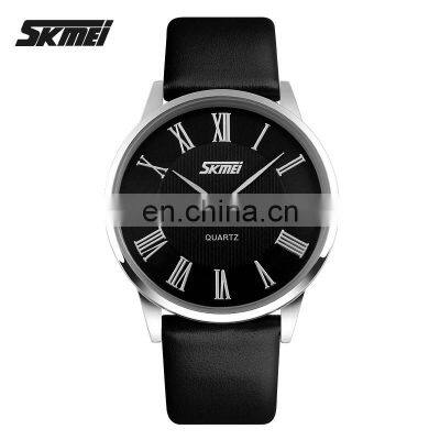 Skmei 9092 Quartz Water Resistant Relogio Masculino Famale Reloj 30m Leather Strap