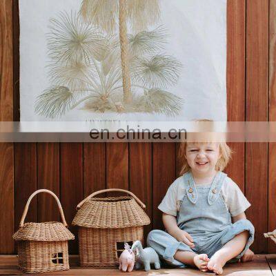 Set Of 2 Rattan Small Basket For Children Handicraft Kid Basket Bag Wicker Kids Bag Wholesale Supplier photo-4