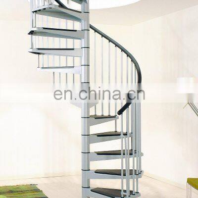Hot Selling Good Quality Custom Arc Stair Curved Stainless Steel Spiral Staircase With Iron Railing Designs photo-4