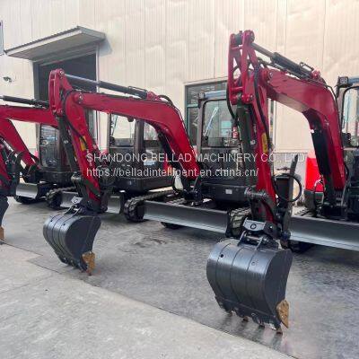 1.5 ton joystick hydraulic Crawler Excavator swing boom side extendable rubber track cabin