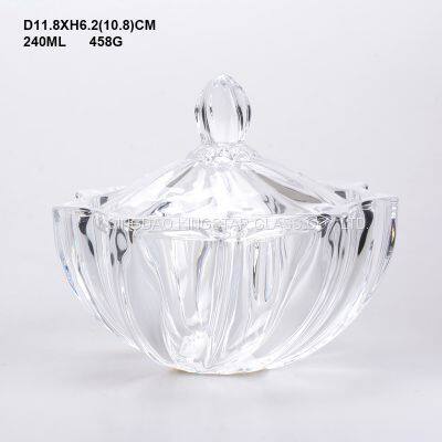 clear glass candy jar