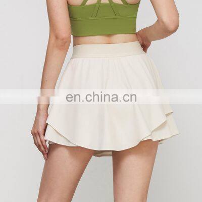 Breathable Quick Dry Two-In-One With Shorts Tennis Golf Sports Skirt Outdoor Athletic Fitness Gym Wear Mini Skirt For Women photo-4