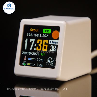 GeekMagic WIFI Digital Clock Weather Station With Bitcoin Stock Display