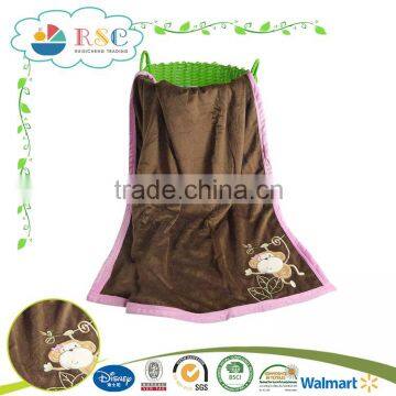 China factory soft touch Embroidered baby blanket online shopping