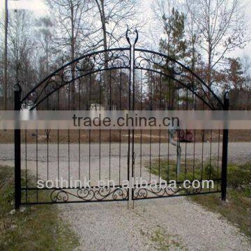 2013 newest modern hand forged iron driveway gates