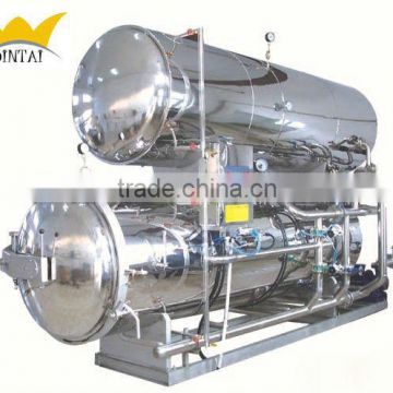 stainless steel double layer suitable meat production full-automatic water immersion sterilizing retort