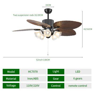 LED Ceiling Fan Elegant White ABS Blades Ceiling Fan With LED Light and Remote Control photo-3