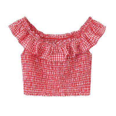 Summer New Women's Versatile Honeycomb Grid Elastic Collar Stacked Decoration