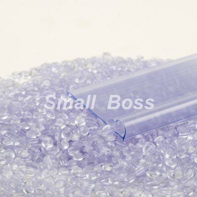 Rigid PVC Transparent Material Plastic Extrusion Profile Compound for Label Strip Supermarket Holder Price Granules photo-2