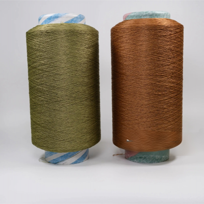 Air Textured yarn ATY 500D full dull polyester filament yarn dope dyed for curtain fabric