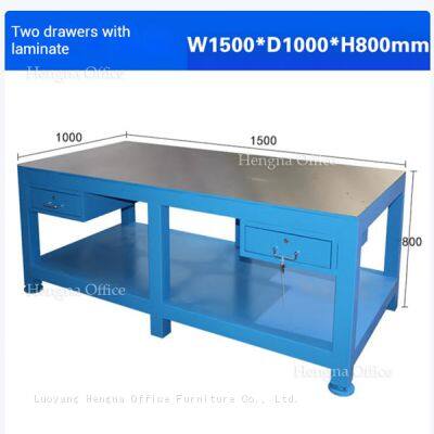 Durable Metal Workbench With High-Load Steel Plate Countertop for Warehouse & Workshop-OEM/ODM