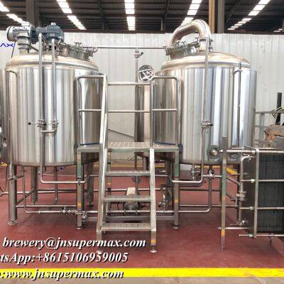1000L 2Vessles Brewhouse+Hot Water Tank Craft Beer Equipment With Fermentation photo-2