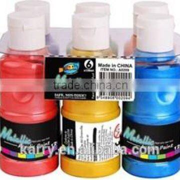 6ct*120ml Metallic Acrylic Paint A0209