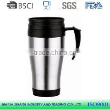 Double wall construction 450ml stainless steel plastic mug buy from china plastic cup