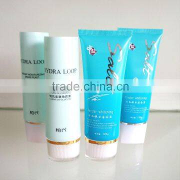 Dia40mm plastic oval tube with screw on cap for cosmetic packaging