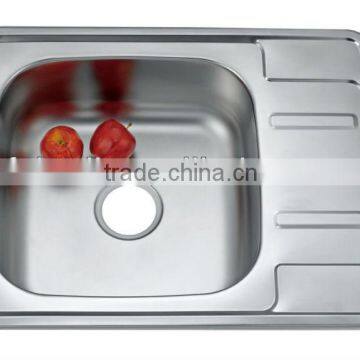 Single Bowl Stainless Steel Kitchen Sink With Drain Board HD6350 photo-2