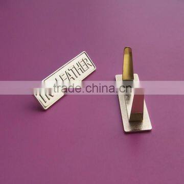 small gold brand name plates,uniform name plate