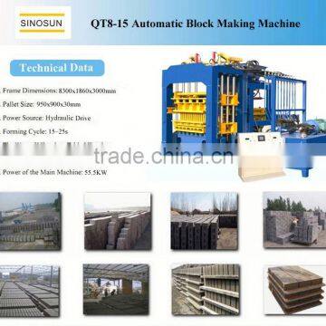 semi automatic brick making machine QT8-15