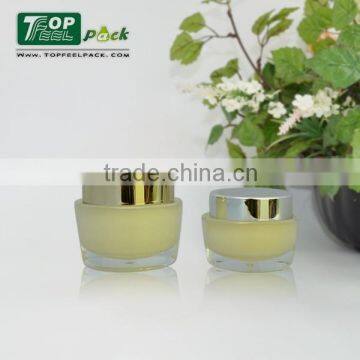 China Manufacturer 15g 30g 50g Metallized Red Plastic Jar for Facial Cream Eye Cream