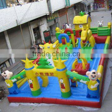 large inflatable amusement park for kids and adults