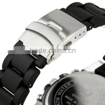 New Black & Blue Silicon Material Men Watches For Sport photo-6