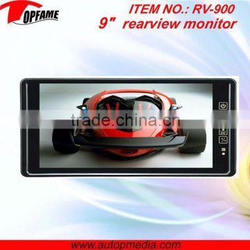 RV-900 9inch rear view reverse mirror monitor with sensitive touch button