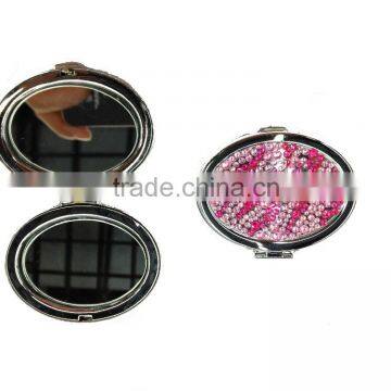 Bling Rhinestone Heart Shape Jeweled Mirror