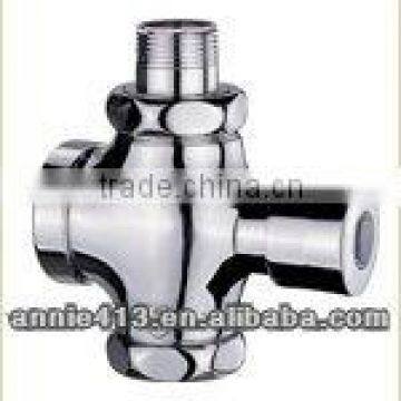 Button self-closing flush valve for toilet