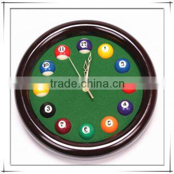 OEM Home Decoration Solid Wood Billiard Wall Clock