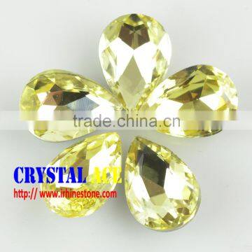 Factory direct sale crystal teardrop shape stone, crystal glass shaped stones for jewelry