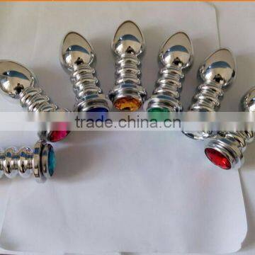 Stainless Steel Diamond Jewerly Anal Plug Sex Toy