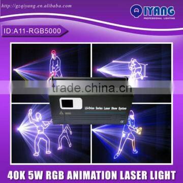 5W 40K ILDA animation RGB programmable laser lights